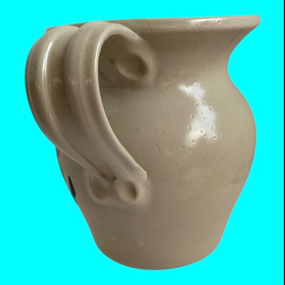 Vintage Casey Pottery Pitcher Marshall Texas USA Wreath Heart Pattern - Picture 4 of 10